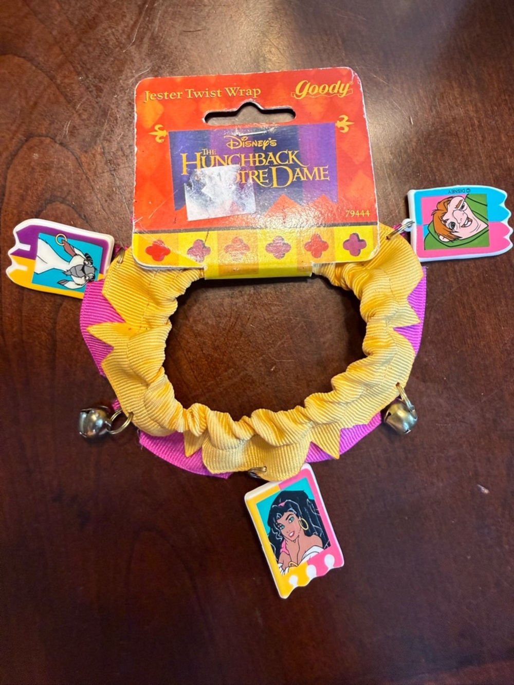 ‘96 Disney Dead Stock Jester Twist Wrap Scrunchie- Hunchback of Notre Dame